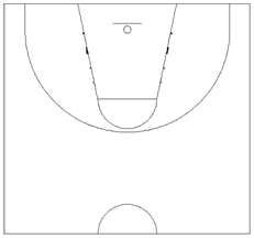 バスケットボール コート図 半面ver A Sport Hsbad